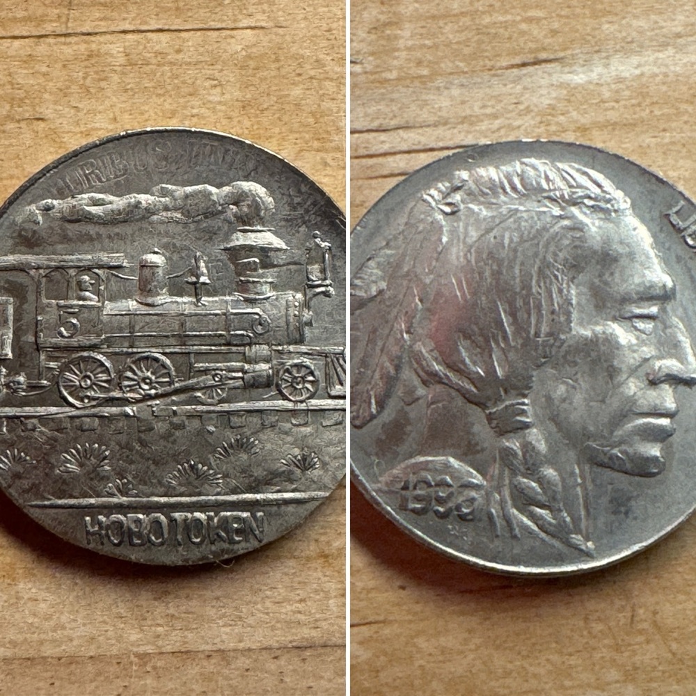 1996 Hobo Token – Fantasy Buffalo Nickel with Train Design